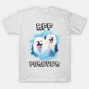 Samoyed, BFF Forever, the most adorable best friend gift to a Samoyed Lover! T-Shirt